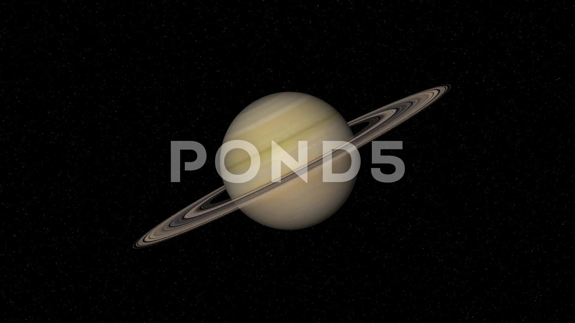 Planet Saturn animation with stars | Stock Video | Pond5