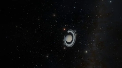 Planet Saturn Approach Stock Footage 84958610