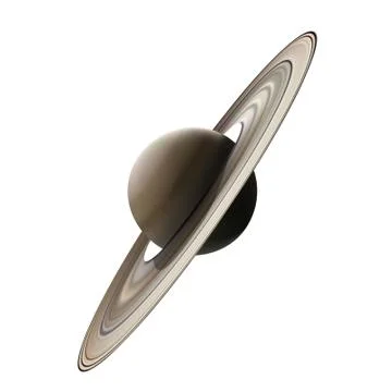 Planet Saturn isolated on white background. Realistic vector. 스톡 일러스트
