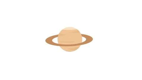 Planet saturn ring display green screen animation outer space cartoon plane.. Video stock 249453991