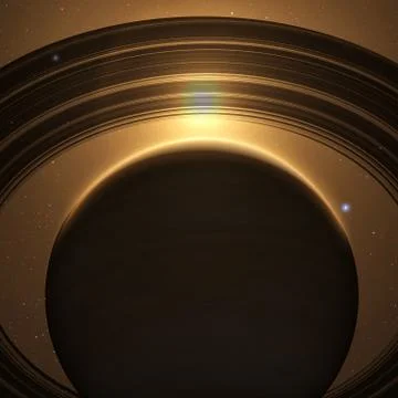 Planet Saturn with rings Stock Illustration