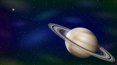 Planet Saturn, Seamless Loop Stock Footage 51677110