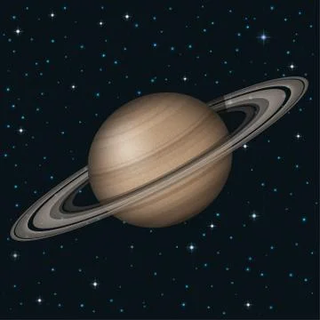 Planet saturn in space Stock Illustration