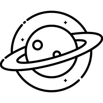 Planet Saturn in Space Stock Illustration