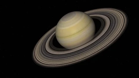 Planet Saturn with stars 2 Stock Footage 59132463