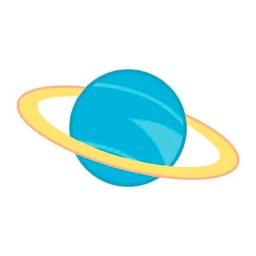 Planet Saturn on white background. Vector illustration. EPS 10. Stock Illustration