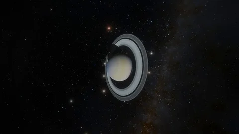 Planet Saturn Zoom in Stock Footage 85073341