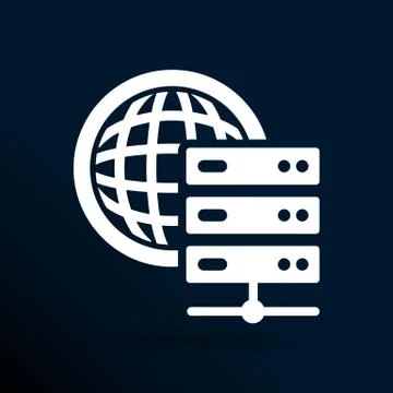 Planet Server icon symbol design workstation world 스톡 일러스트