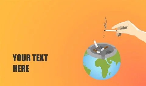 Planet shaped ashtray Stock Illustration