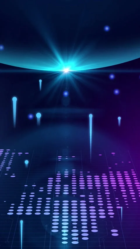 Planet shining on futuristic data connecting points forming world map Stock Footage 320339432