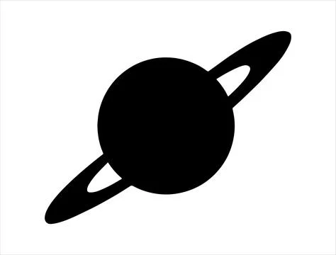 Planet silhouette vector art Stock Illustration
