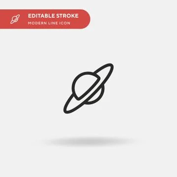 Planet Simple vector icon. Illustration symbol design template for web mobile Stock Illustration