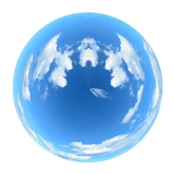Planet sky with clouds isolated Stock Photos