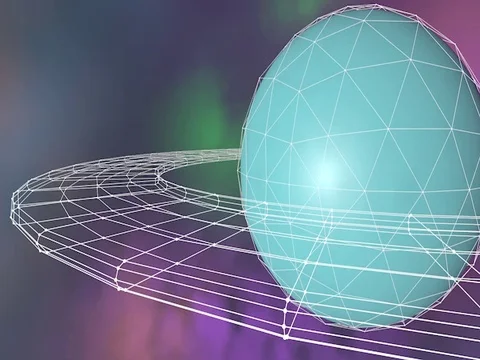 Planet in space abstract Stock Footage 74169066