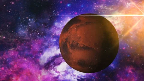 Planet in space against the background of the nebula Vídeos de archivo 98219489