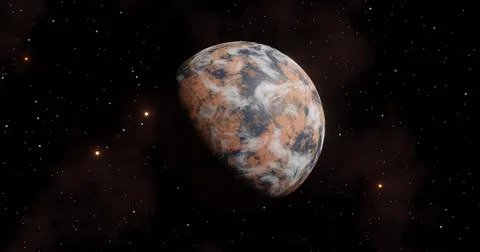 Planet from space against the background of the starry sky. Planets and galax Stock Illustration