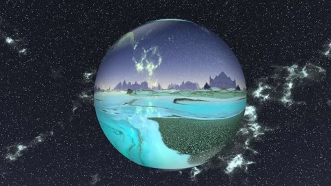 Planet in space. Animation. 4K Stock Footage 108734152