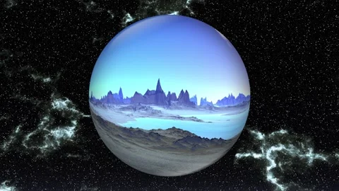 Planet in space. Animation. 4K Vídeos de archivo 108734267