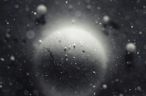Planet in space concept abstract dark background Stock Photos