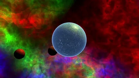 Planet in space Stock Footage 52884914