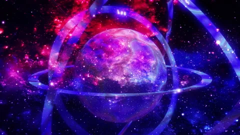 Planet in space Stock Footage 145898729