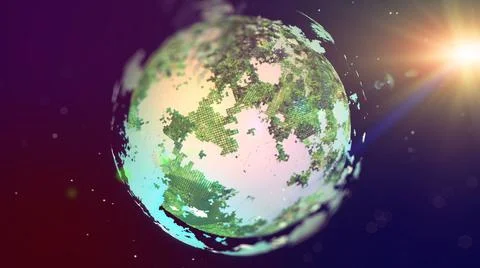 Planet from space, Hyper realistic planet with nice environmental light Stock Illustration