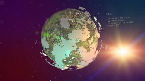 Planet from space, Hyper realistic planet with nice environmental light Stock Illustration