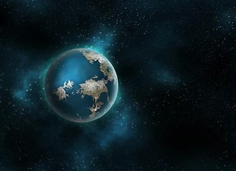 Planet in space Stock Illustration