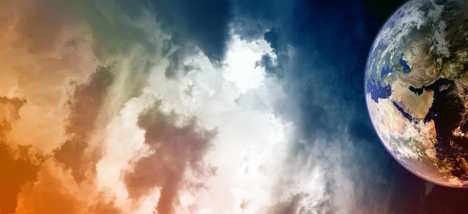 Planet in space Illustrazione stock