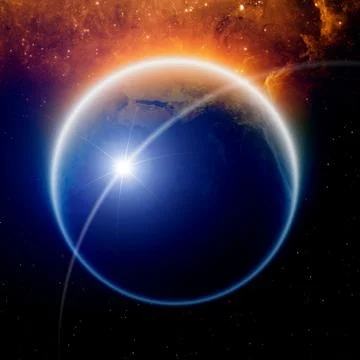 Planet in space Stock Illustration