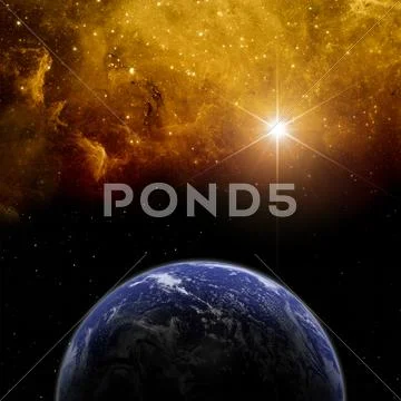 Planet in space Stock Illustration