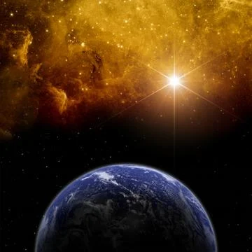 Planet in space Stock Illustration