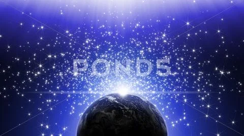 Planet in space Stock Illustration
