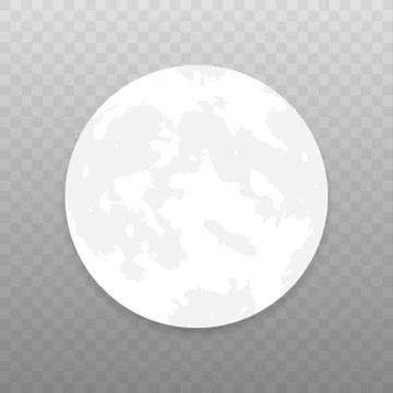 Planet in Space. Realistic moon. Vector stock illustration. Ilustração Stock