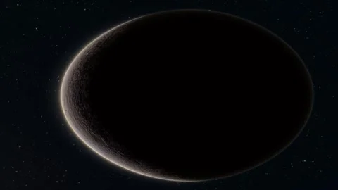 Planet in Space with a Shining Star Stock Footage 289123816