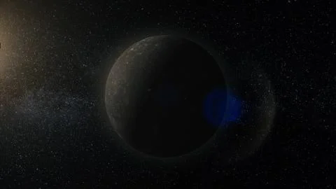 Planet in space. Solar system and space objects. Abstract scientific background 스톡 일러스트