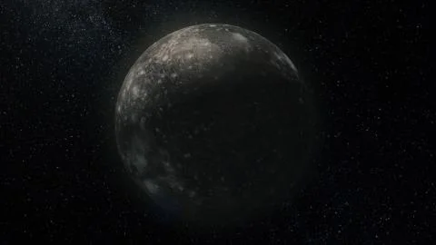 Planet in space. Solar system and space objects. Abstract scientific background Illustrazione stock