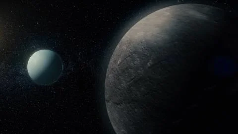 Planet in space. Solar system and space objects. Abstract scientific background 스톡 일러스트