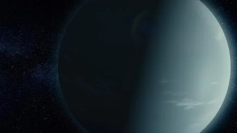 Planet in space. Solar system and space objects. Abstract scientific background Illustrazione stock