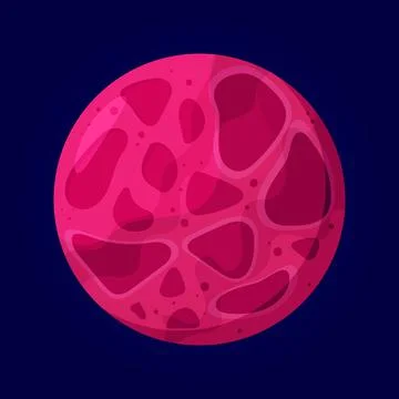 Planet in space. Vector cartoon illustration. Isolated object. Stock Illustration