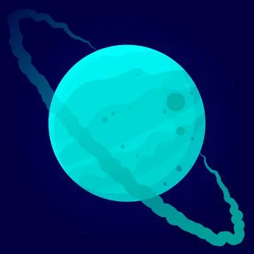 Planet in space. Vector cartoon illustration. Isolated object. Stock Illustration