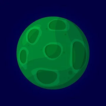 Planet in space. Vector cartoon illustration. Isolated object. Stock Illustration