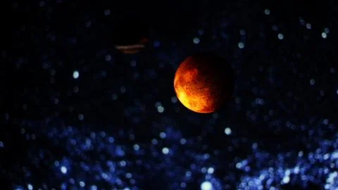 Planet with star field background Stock Illustration