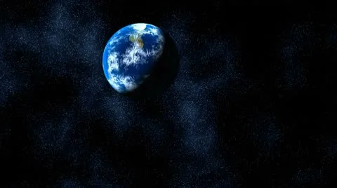 The planet in the star sky Stock Footage 8948288