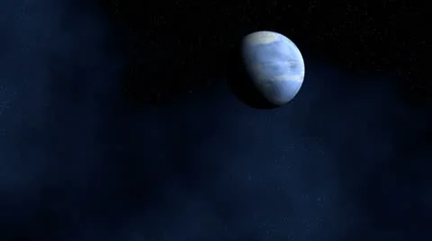 The planet in the star sky Stock Footage 8951946