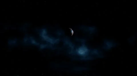 The planet in the star sky Stock Footage 8952401