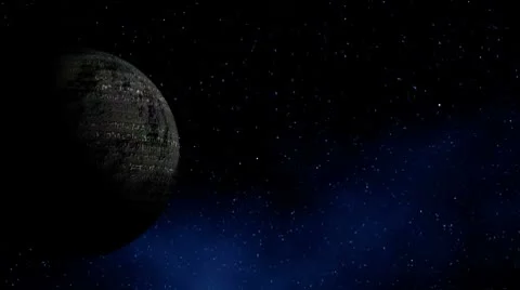 The planet in the star sky Stock Footage 8954617