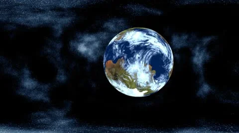 The planet in the star sky Stock Footage 8960698