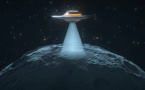 Planet with starry sky background, 3d rendering. Stock Illustration