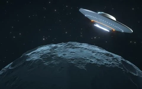 Planet with starry sky background, 3d rendering. Stock Illustration